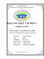 BÁO CÁO KIẾN TẬP KHÁCH SAN HỒNG LUYỆN