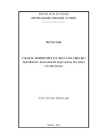 Ứng dụng mô hình thủy lực một và hai chiều kết hợp HDM xây dựng bản đồ ngập lụt hạ lưu sông cái nha trang