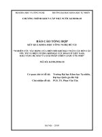 NGHIÊN CỨU TÁC ĐỘNG CỦA BIẾN ĐỔI KHÍ HẬU TOÀN CẦU ĐẾN CÁC  YẾU TỐ VÀ HIỆN TƯỢNG KHÍ HẬU CỰC ĐOAN Ở VIỆT NAM,  KHẢ NĂNG DỰ BÁO VÀ GIẢI PHÁP CHIẾN LƯỢC ỨNG PHÓ