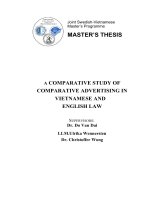 a comparative study of  comparative advertising in  vietnamese and  english law