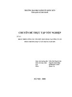 Hoàn thiện công tác tổ chức bán hàng tại công ty cổ phần thương mại và xây dựng nam sơn