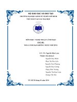 Báo cáo môn nghệ thuật lãnh đạo NHÀ LÃNH ĐẠO KHÔNG NHÂN NHƯỢNG