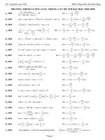 Lượng giác trong đề dự bị đại học có đáp án