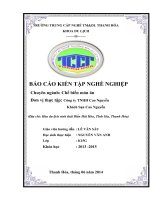 BÁO CÁO KIẾN TẬP CÔNG TY đại THIÊN THANH KHÁCH sạn BIA THANH HOA