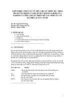 giới thiệu tóm tắt về tiêu chuẩn thiết kế  theo hệ số tải trọng và hệ số sức kháng (lrfd) của aashto và tiêu chuẩn thiết kế cầu mới của vn.   ký hiệu 22 tcn -272-05