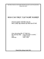 CHẾ BIẾN MÓN ĂN TẠI Khách sạn sầm sơn STAR