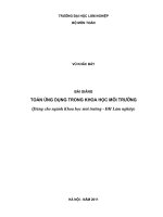 Toan Ứng Dụng Môi Trường