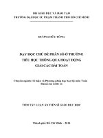 Dạy học chủ đề phân số ở trường tiểu học thông qua hoạt động giải các bài toán (tóm tắt)