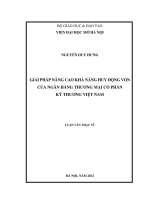 Giải pháp nâng cao khả năng huy động vốn của ngân hàng thương mại cổ phần kỹ thương việt nam