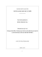 Sử dụng mô hình mike 21 đánh giá quá trình lan truyền nhiệt vùng cửa sông trà lý dưới ảnh hưởng của nhà máy nhiệt điện thái bình 2