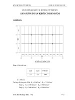 Đồ án BTCT 1  sàn loại dầm