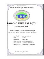 BÁO CÁO KIẾN TẬP NHÀ NGHỈ lê lợi