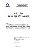 Kế toán thanh toán không dùng tiền mặt tại ngân hàng thương mại cổ phần phương nam chi nhánh trần hưng đạo