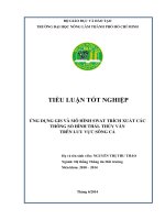 Ứng dụng GIS và mô hình SWAT trích xuất các thong số hình thái  thủy văn trên lưu vực sông cả