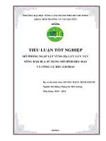 Mô phỏng ngập lụt vùng hạ lưu lưu vực sông đăk bla sử dụng mô hình HEC RAS và công cụ HEC GeoRAS