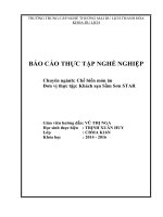 BÁO CÁO KIẾN TẬP NGHIỆP vụ bếp KHÁCH sạn sầm sơn STAR