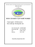 BÁO CÁO KIẾN TẬP NGHIỆP vụ bếp NHÀ HÀNG đức ANH