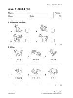 EL additional unit test level 1 unit 4