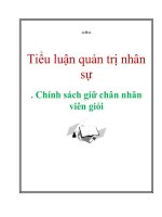 Báo cáo chính sách giữ chân nhân viên giỏi