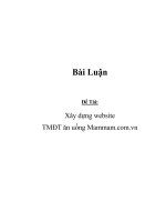 Xây dựng Website thương mại điện tử ăn uống mammam com vn