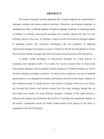 CHIẾN lược tạo HỨNG THÚ TRONG GIỜ học nói CHO học SINH lớp 4 và lớp 5 ở lớp LOWER MOVER tại TRUNG tâm NGOẠI NGỮ a   hà nội