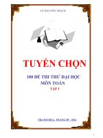 100 đề thi thử Quốc gia 2015 môn toán tập 1