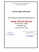 QUY HOẠCH CHUNGQuy hoạch kinh tế xã hội: XÂY DỰNG ĐÔ THỊ  TRUNG TÂM XÃ TÂN PHÚ HUYỆN CHÂU THÀNH TỈNH BẾN TRE