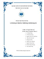 Bài dịch Nghệ Thuật Lãnh Đạo LÃNH ĐẠO TRONG THỜI ĐẠI MINH BẠCH