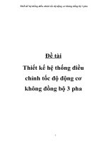 Thiết kế hệ thống điều chỉnh tốc độ động cơ không đồng bộ 3 pha