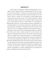 NGHIÊN cứu về VIỆC THIẾT kế HOẠT ĐỘNG dựa TRÊN NGỮ LIỆU THỰC tế CHO TIẾT học NGHE bởi SINH VIÊN CHẤT LƯỢNG CAO năm THỨ 3 KHOA sư PHẠM TIẾNG ANH NHẰM PHÁT TRIỂN kĩ NĂNG NGHE CHO các bạn CÙNG lớp