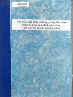 Tìm hiểu biến động số lượng trùng tiêm mao trong bể nuôi sinh khối luân trùng theo các chế độ cho ăn khác nhau