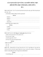 Tuyển tập các đề thi học sinh giỏi môn tiếng việt lớp 5 tham khảo