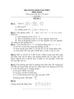 bộ đề thi vào lớp 10 có đáp án