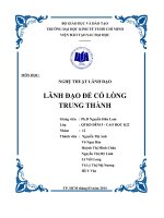 Tiểu luận môn nghệ thuật lãnh đạo LÃNH ĐẠO ĐỂ CÓ LÒNG  TRUNG THÀNH