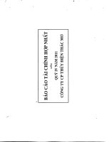 báo cáo tài chính hợp nhất quý 4 năm 2011 công ty cổ phần thủy điện thác mơ
