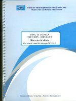 công ty cổ phần thủy điện điện lực 3 báo cáo tài chính cho năm tài chính kết thúc 31 tháng 12 năm 2012