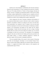 NGHIÊN cứu VIỆC sử DỤNG HÌNH THỨC DIỄN đàn để TĂNG CƯỜNG kỹ NĂNG nói CHO SINH VIÊN CLC năm 2 tại KHOA sư PHẠM TIẾNG ANH, ĐHNN, ĐHQGHN