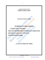 đồ án tốt nghiệp nghiên cứu thực trạng và  kiến thức-thái độ -thực hành về bệnh răng mi