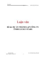 Dự án thành lập công ty THH Lucky Stars