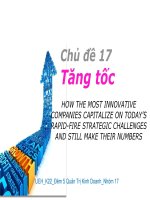 Tiểu luận môn nghệ thuật lãnh đạo chủ đề Tăng tốc