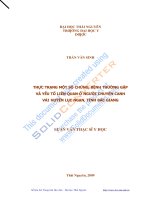 đồ án tốt nghiệp thực trạng một số chứng, bệnh thường gặp và yếu tố liên quan ở người