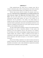 NGHIÊN cứu TRƯỜNG hợp về HIỆN TƯỢNG học SINH có NĂNG KHIẾU NHƯNG CHƯA PHÁT HUY hết THỰC lực lớp 11 ANH, THPT NGUYỄN TRÃI, hải DƯƠNG