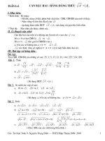 Giáo án bồi dưỡng toán học lớp 9 tự chọn tham khảo