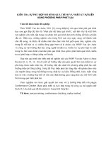 KIỂM TRA sự PHÙ hợp mô HÌNH QUÁ TRÌNH và NHẬT ký sự KIỆN BẰNG PHƯƠNG PHÁP PHÁT lại