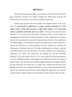 NGHIỂN cứu về lời HƯỚNG dẫ n của SINH VIÊN THỰC tập TRONG kì THỰC tập tại TRƯỜNG PHỔ THÔNG dựa TRÊN một  hệ THỐNG TIÊU CHÍ ĐÁNH GIÁ