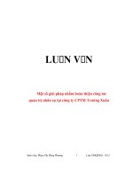 Một số giải pháp nhằm hoàn thiện công tác quản trị nhân sự tại công ty cổ phần thương mại Trường Xuân