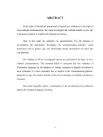 SỰ CHUYỂN DI văn hóa TRONG CÁCH SINH VIÊN VIỆT NAM đưa RA lời mời TRONG TIẾNG ANH