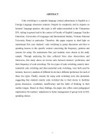 NGHIÊN cứu về VIỆC CHUYỂN NGỮ ANH VIỆT TRONG HOẠT ĐỘNG THẢO LUẬN NHÓM ở GIỜ học nói của SINH VIÊN năm THỨ NHẤT hệ CHÍNH QUY, KHOA sư PHẠM TIẾNG ANH, đại học NGOẠI NGỮ, đại học QUỐC GIA hà nội