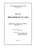 Biến hình xử lý ảnh Đưa con mắt vào trong lòng bàn tay