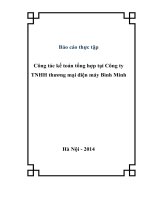 Công tác kế toán tổng hợp tại Công ty TNHH thương mại điện máy Bình Minh